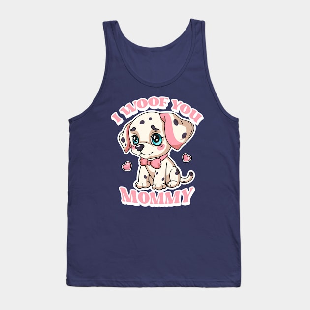 I Woof You Mommy: Adorable Puppy Love for Pet Moms Tank Top by levinanas_art